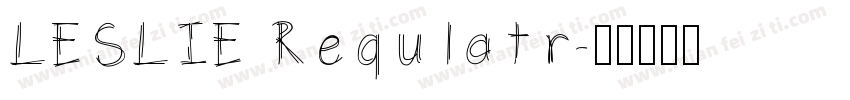 LESLIE Requlatr字体转换